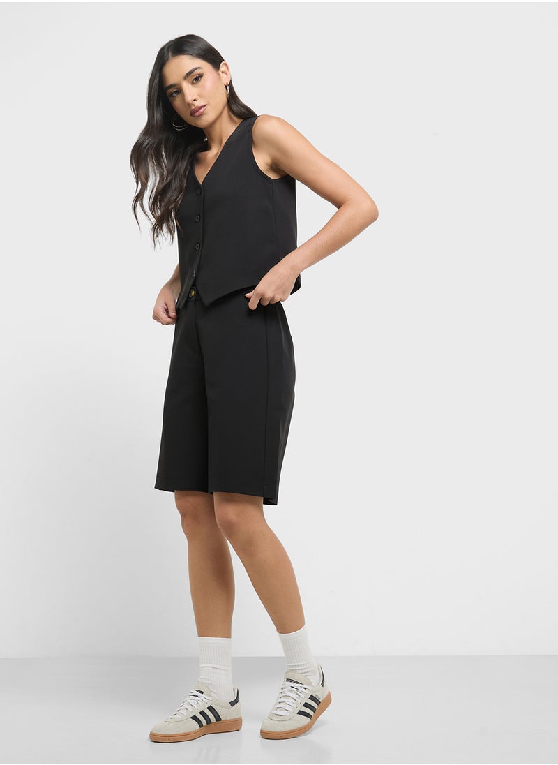 ONLY - High Waist Bermuda Shorts - Image 1