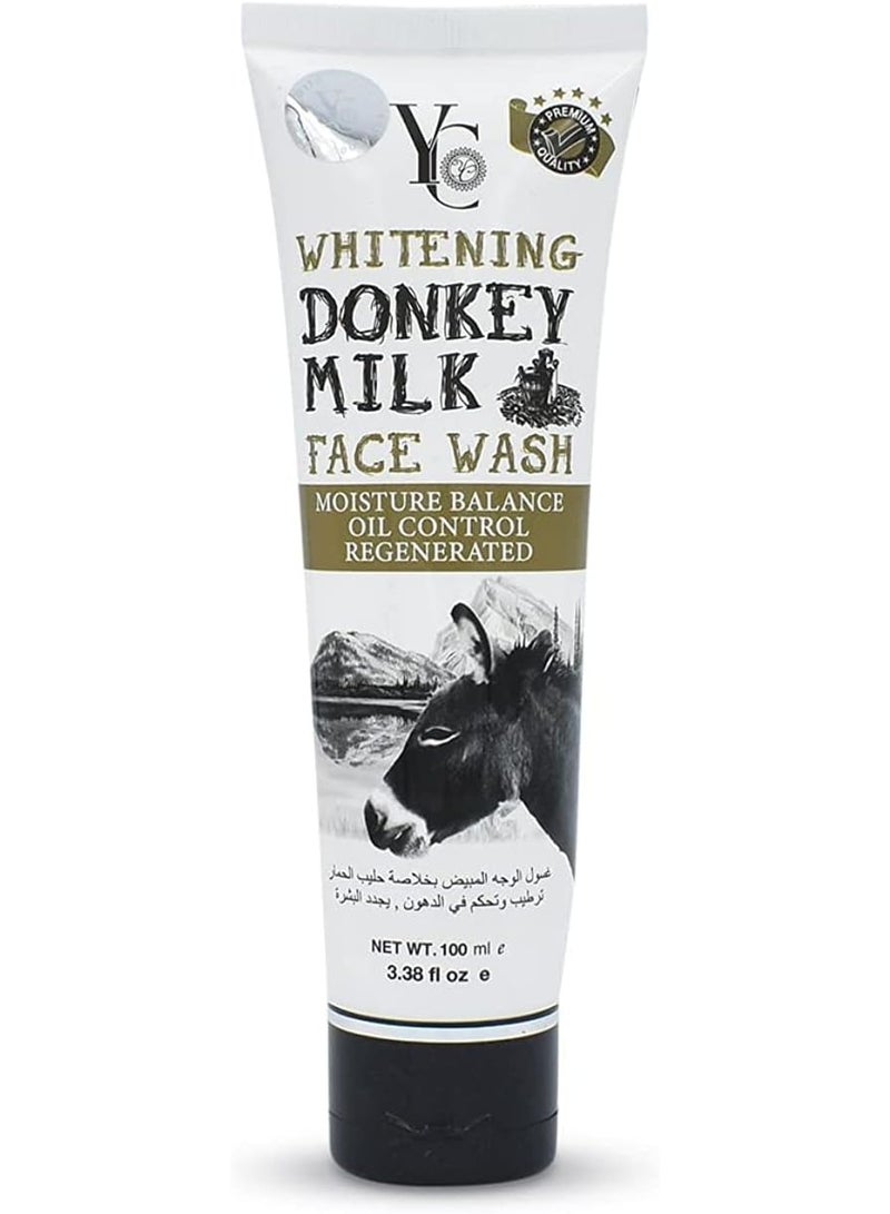 YC Whitening Donkey Milk Face Wash, 100ml - Image 1
