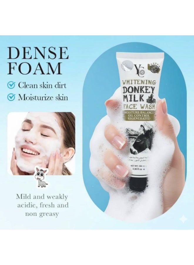 YC Whitening Donkey Milk Face Wash, 100ml - Image 2
