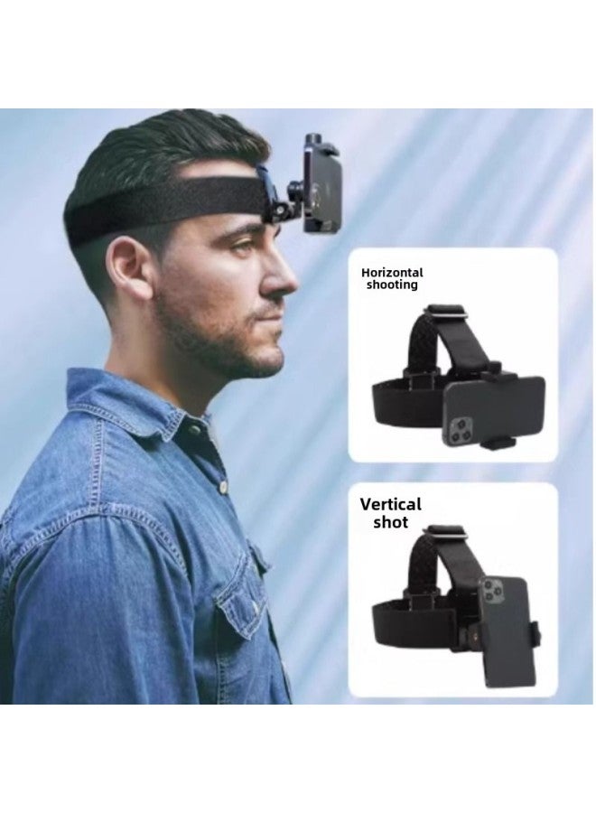 Generic Head-mounted Mobile Phone Fixed Bracket Riding Diyi Person Shooting Bracket Live Sports Camera Motorcycle Riding Chest Strap-Colour:Chest Strap + Headband Nine-piece Set  - Image 3