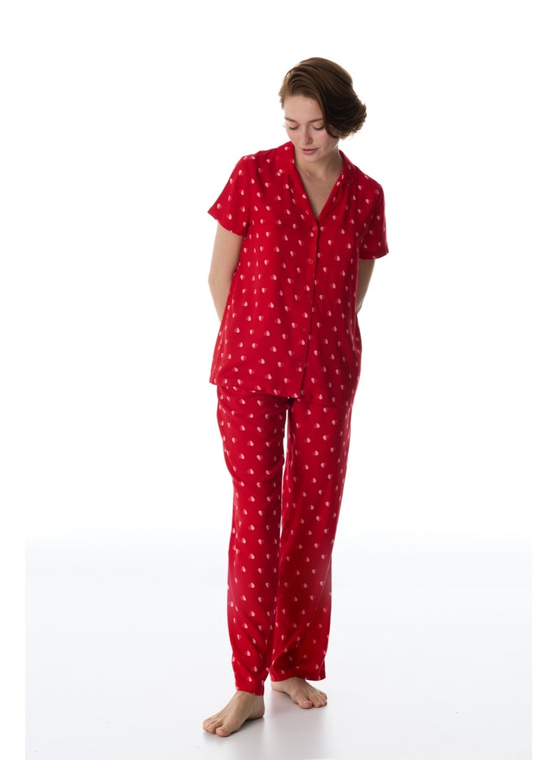 Penti Tiny Hearts Shirt & Pants Pajama Set - Image 1