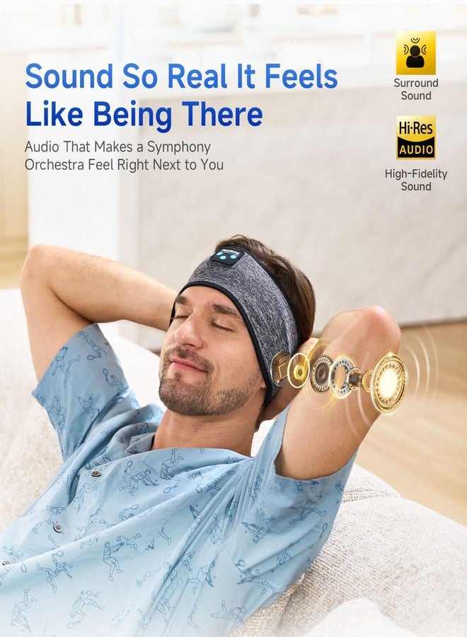 Perytong Sleeping Headphones Bluetooth 5.4 Headband, Wireless Sleep Headphones for Side Sleepers, Sweat Resistant Sports Earphones with Ultra-Thin Stereo Speakers for Workout Yoga Running - Image 3