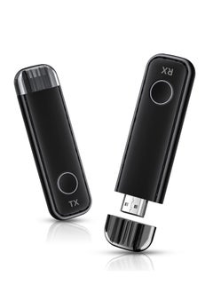 Wireless HDMI Transmitter and Receiver, HD Portable Wireless Presentation Facility HDMI Adapter, Plug & Play, Support 2.4/5GHz for Streaming Video Audio from Laptop, PC to Projector, Black