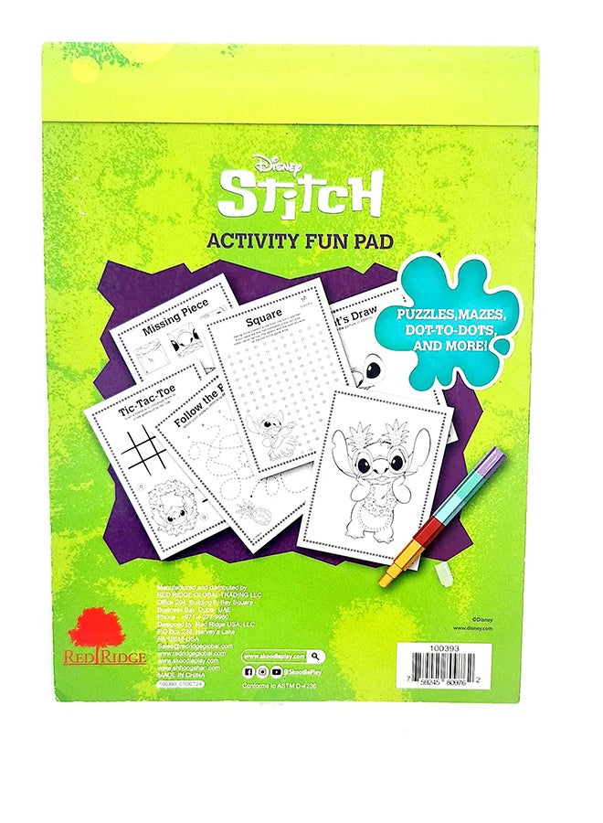 Disney Stitch Activity Fun Pad with Stackable Crayon - Image 3