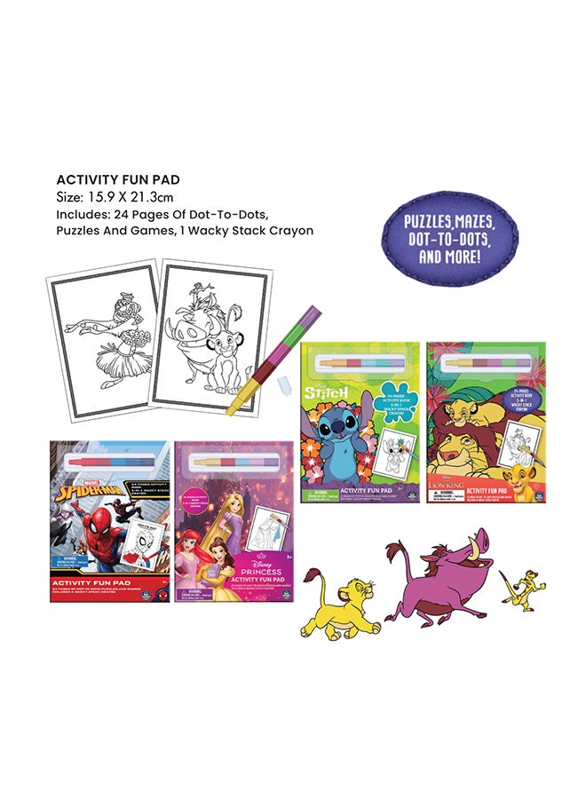 ديزني دفتر أنشطة ممتع مع أقلام تلوين قابلة للتكديس - Image 4