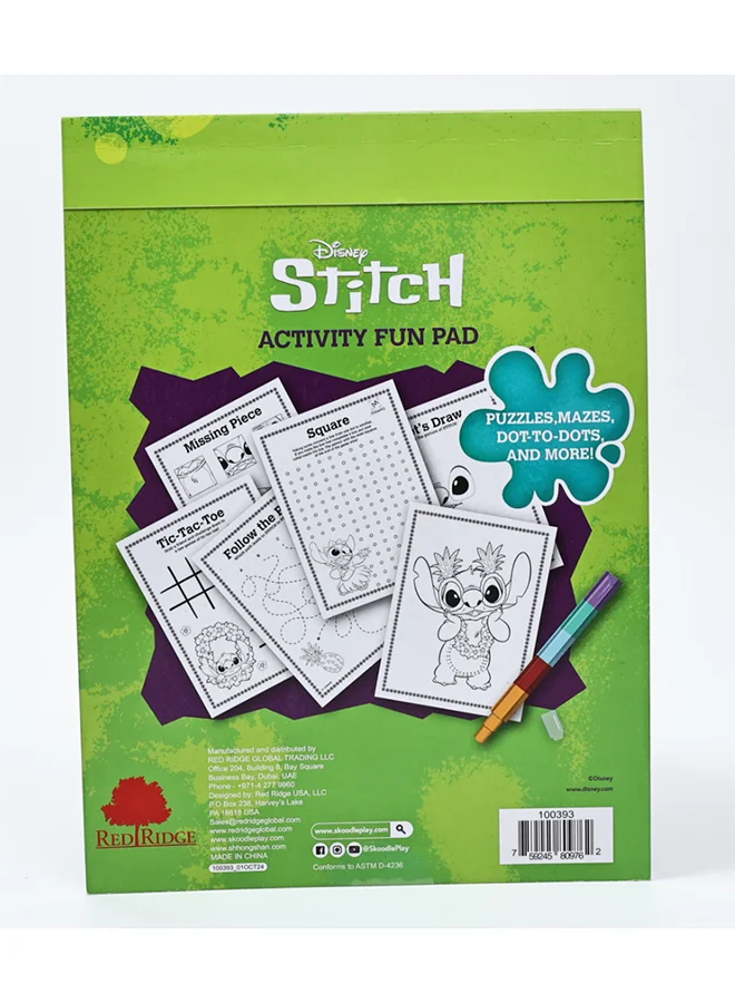 Disney Stitch Activity Fun Pad with Stackable Crayon