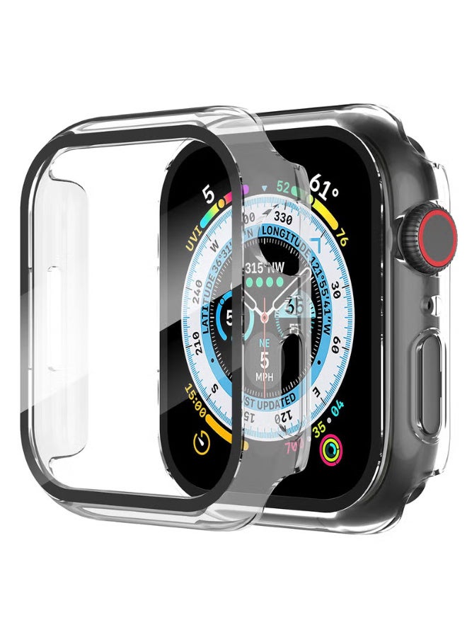 Diruite Suoman 2-Pack for Apple Watch 40mm Screen Protector Case,for iWatch Series 6/5/4/Series SE/SE 2/SE 3 40mm Protection Cover All-Around Tempered Glass Screen Protector Case Ultra-Thin - Clear - Image 1