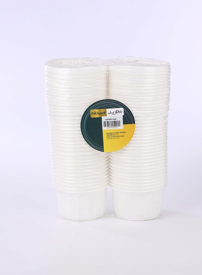 packwell Plastic Whte Ribbd Bowl 400 Ml 25 Pcs X 2 packet 50 pcs - Image 3