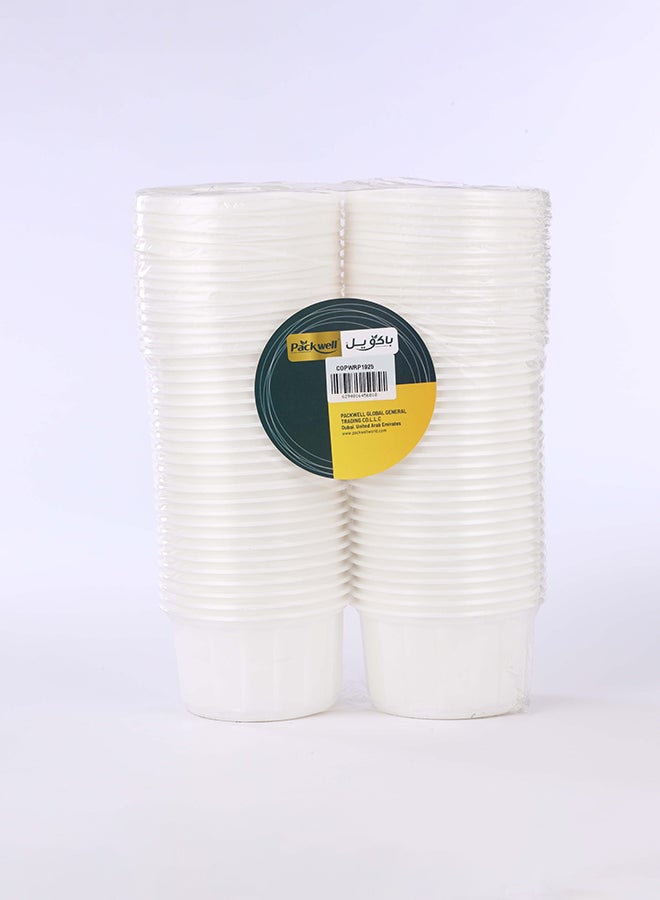 packwell Plastic Whte Ribbd Bowl 400 Ml 25 Pcs X 2 packet 50 pcs - Image 4