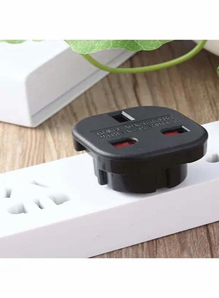 Travel Plug Adapter UK to EU Universal Charger Black - Image 3