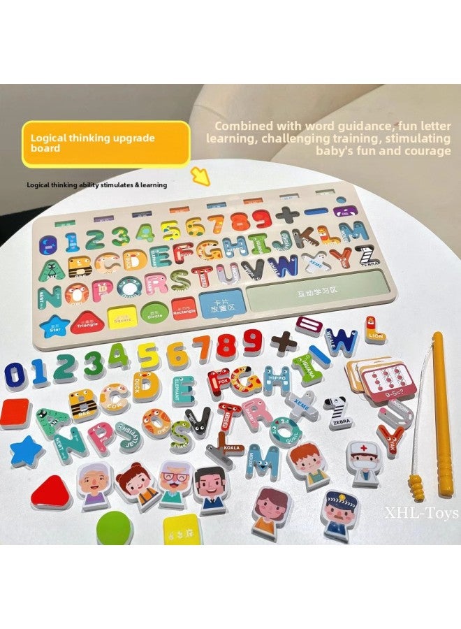 لعبة ألغاز ستيريو معرفية تعليمية مبكرة للأطفال من باولي، ألغاز منطقية للتفكير الأبجدي الرقمي، لعبة أطفال - اللون: لوحة ترقية التفكير المنطقي المعرفي للتعليم المبكر - Image 3