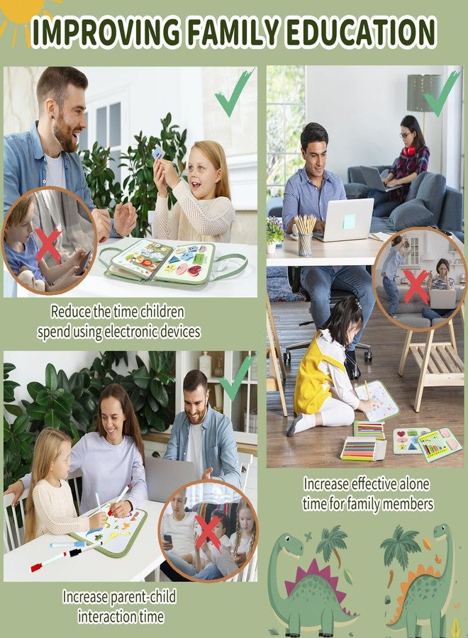 Aurasys Toddler Busy Board - Montessori Busy Book Travel Toys Sensory Board Educational Activity Book for Learning Fine Motor Skills, Gifts for Girls Boys Toddler - Image 5