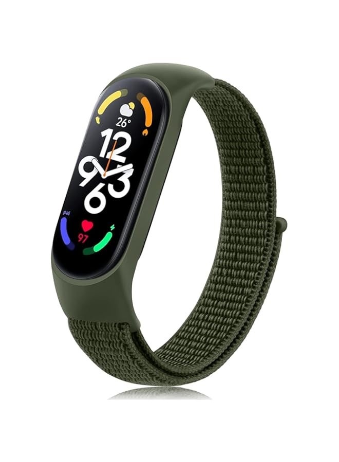 2 Pack Nylon Strap Compatible with Mi Band 7 6 5 &Amazfit Band 5 Soft Breathable Comfortable Adjustable Colorful Sports Replacement Band for Mi Band 7 6 5 (NFC) for Men Women - Image 3