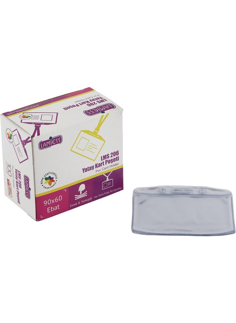 Lamiess Lms 206 Horizontal PVC Standard Card Bag Transparent  - Image 1