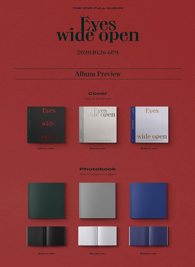 DREAMUS Twice - Eyes Wide Open (Style Version) 2nd Album CD-R+Cover+Photobook+Lyric Folded Poster+Photocard+Message Card+D.I.Y Sticker - Image 5