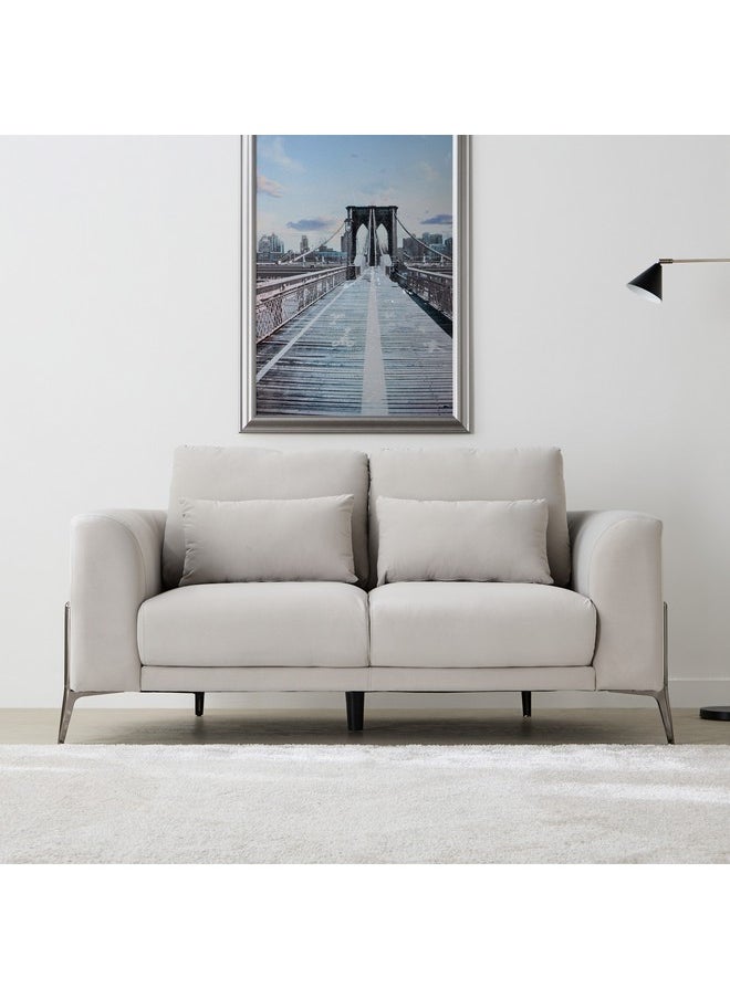 Home Box - Zurich 2-Seater Fabric Sofa with 2 Cushions 96 x 85 x 170 cm - Image 1