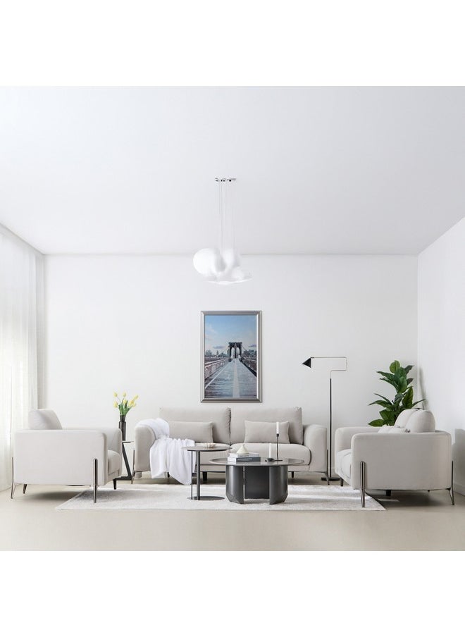 Home Box - Zurich 2-Seater Fabric Sofa with 2 Cushions 96 x 85 x 170 cm - Image 1