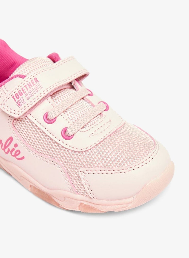 Barbie Girls Hook & Loop Light-Up Ankle School Sneakers - Image 4