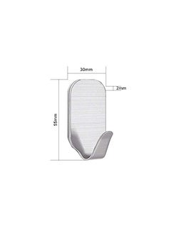 Zaboon Wall Hooks For Hanging Wall Hangers Stick On Shower Home Bathroom Kitchen Door Ideal For Robes Umbrellas Clothes Bags Coats Stainless Steel Utility Wall Hooks10Packs  - Image 3