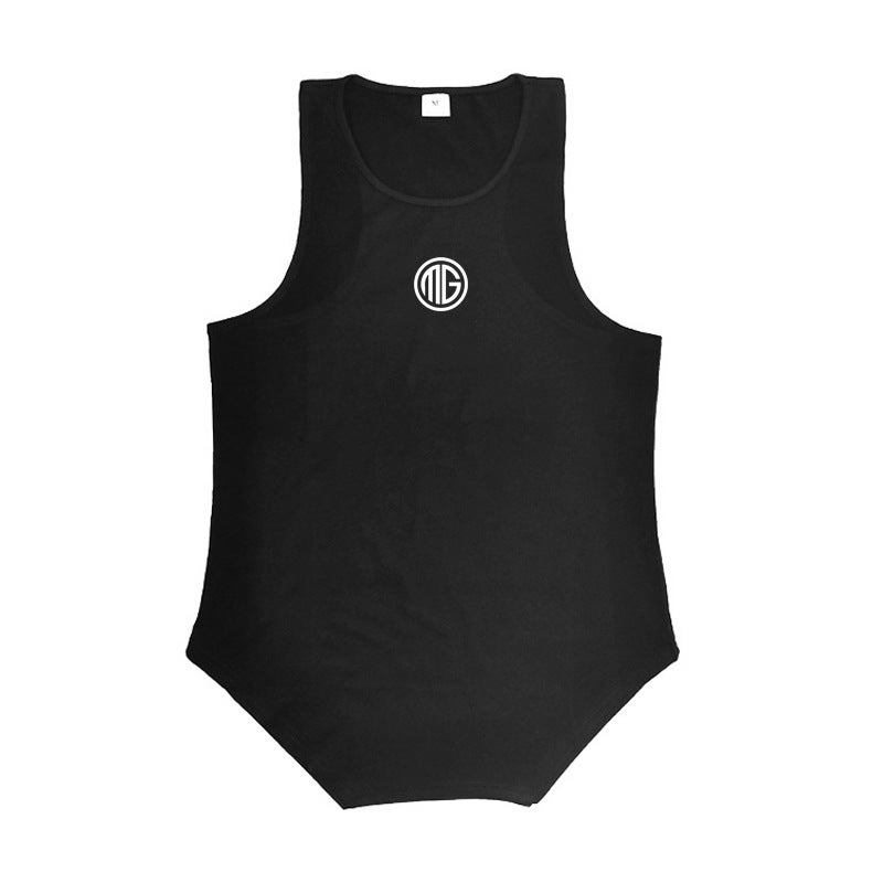 Summer Fitness Vest men's cotton sports sleeveless T-shirt muscle breathable slim basketball round neck training clothes bottoming shirt - Image 4