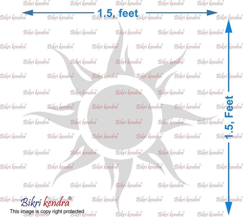 Bikri Kendra Sun Model 3 Golden Mirror Stickers for Wall, Acrylic Mirror Wall Decor Sticker, Wall Mirror Stickers, Acrylic Stickers, Self Adhesive Sticker Wall Stickers for Hall Room, Bedroom - Image 2