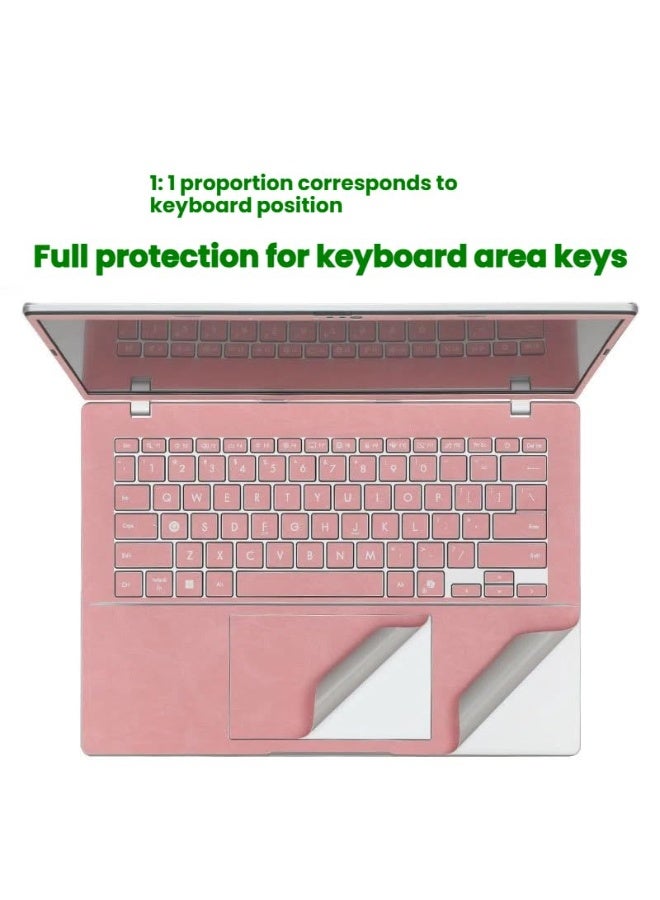 Laptop Decal Cover Compatible with ASUS VivoBook 14 (X1404VA) 14 inch Laptop Anti-Scratch Sticker Three Sided Leather Notebook Film - Image 4
