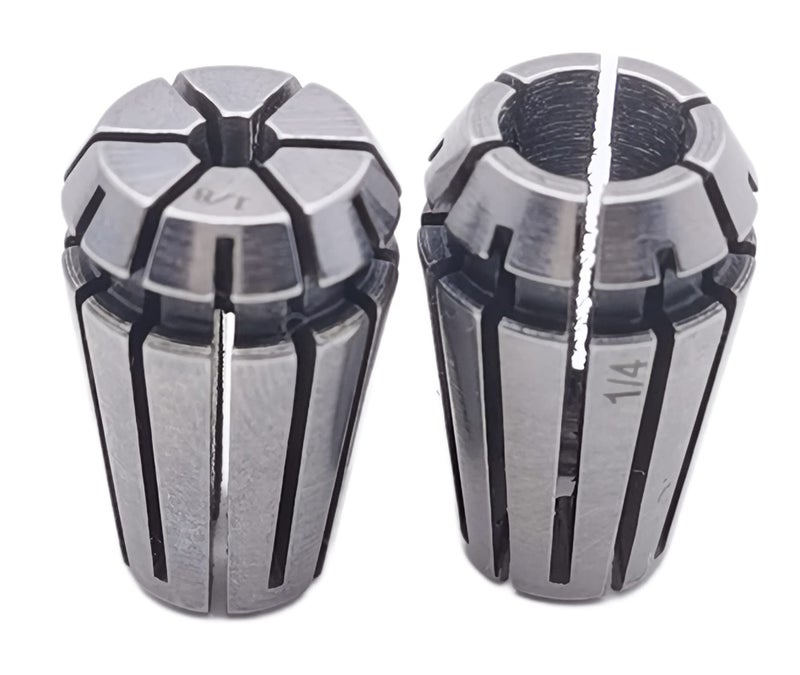 F.L.S Er11 Spring Collet Set, 1/8" and 1/4" ER11 Collet Chuck for CNC Engraving Machine & Milling Lathe Tool - Image 2