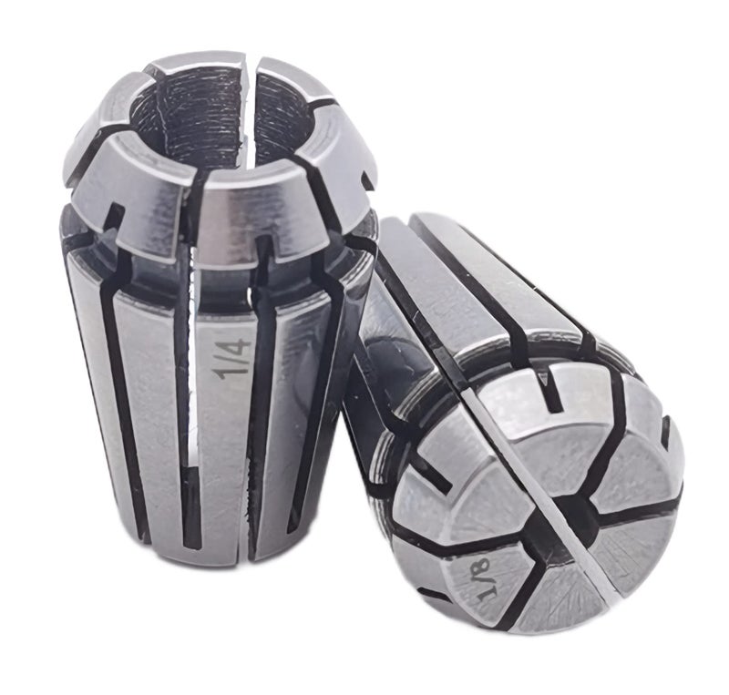 F.L.S Er11 Spring Collet Set, 1/8" and 1/4" ER11 Collet Chuck for CNC Engraving Machine & Milling Lathe Tool - Image 1