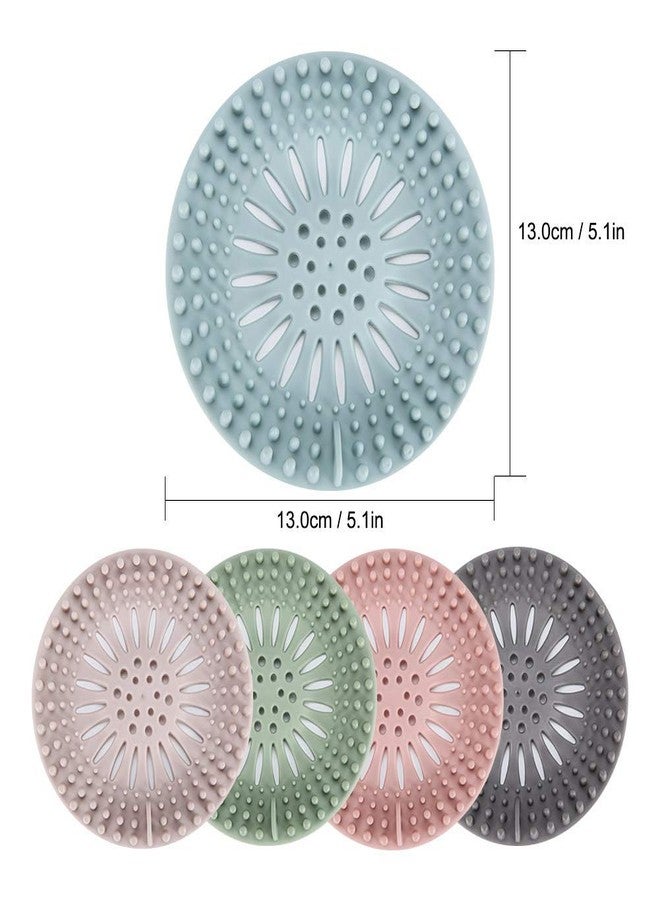 MADHYA Shower Drain Strainers, Silicone Hair Catcher Shower Drain Covers Protector, Anti-Clog Drain Hair Catcher, Flexible TPR Material, for Bathroom Tub Shower, Kitchen and Sink, Pack of 2 - Image 4