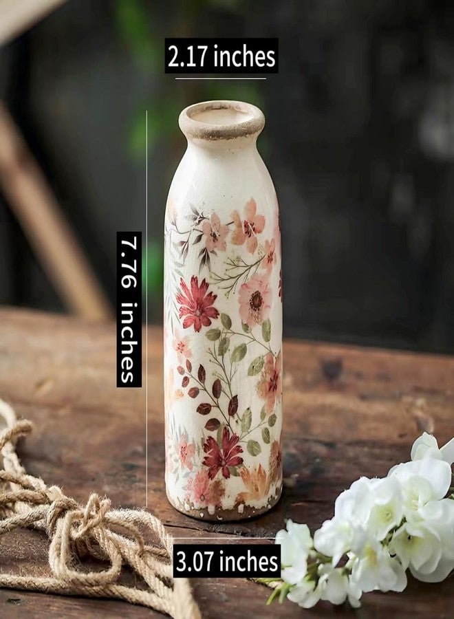 TEWEIQI Colorful - Daisy Ceramic Vase set, Retro Rustic Cute Flower Vase Gift, Art Decorative Vase For Your Home, Kitchen, Bedroom, Office, Living Room, Bathroom, & Shelf Centerpiece Table Decorations - Image 4