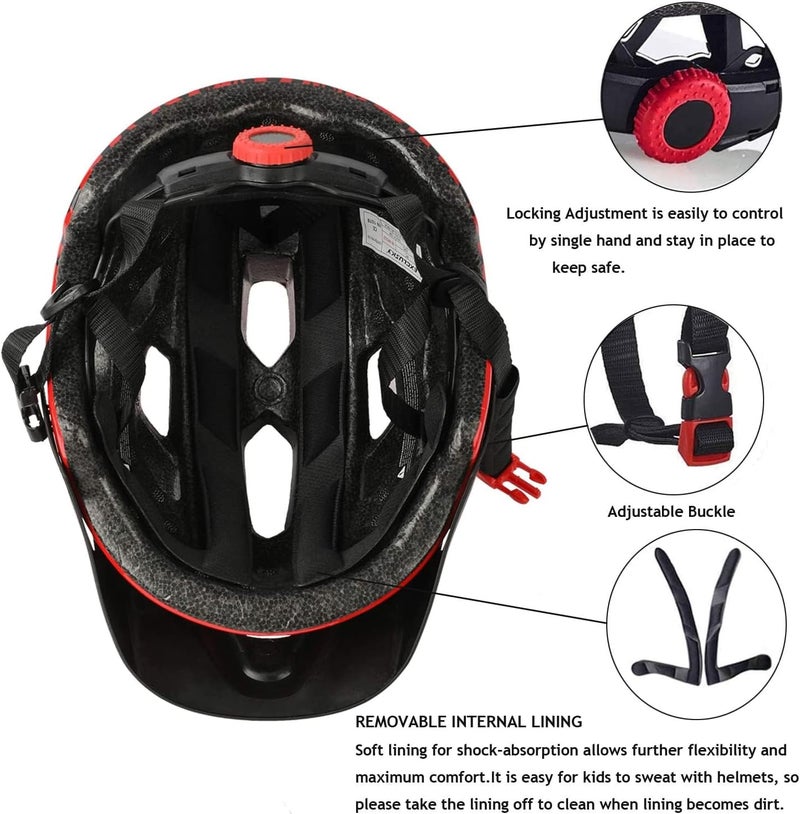 EXCLUSKY Kids Helmet, Exclusky Kids Bike Helmet Child Boys Girls Bike Helmet Age 5-13 Adjustable Bicycle Scooter Skating Cycle Helmet 50-57cm - Image 3