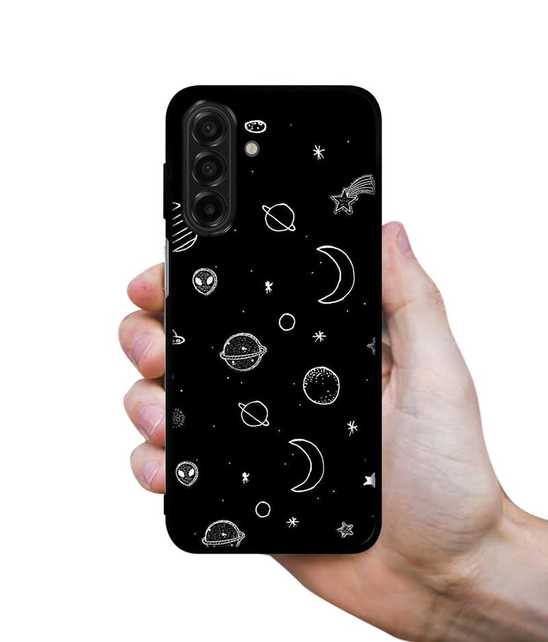 Casotec Space Stars Universe Design Premium 2D Printed Metal Back Case Cover for Samsung Galaxy A17 5G / F17 5G / M17 5G - Image 3