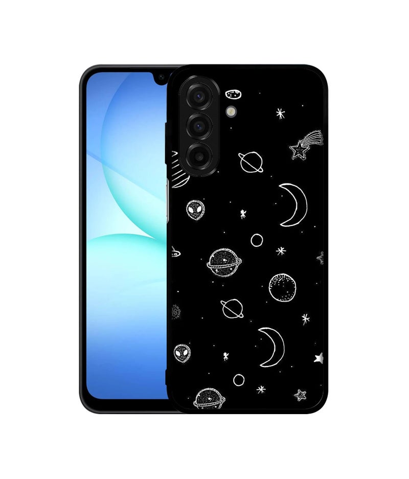 Casotec Space Stars Universe Design Premium 2D Printed Metal Back Case Cover for Samsung Galaxy A17 5G / F17 5G / M17 5G - Image 1