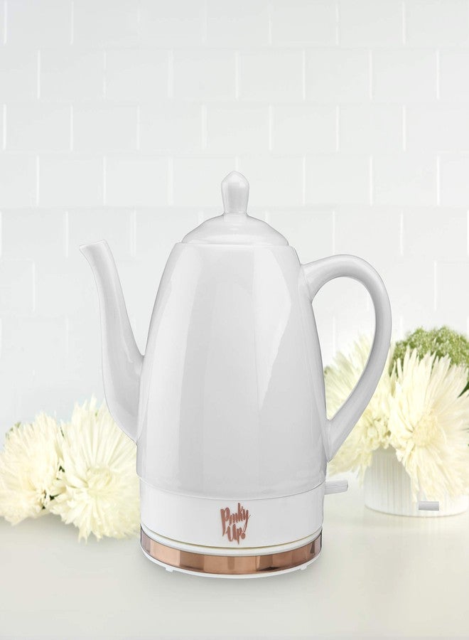 Pinky Up Pink Up Noelle Electric Tea Kettle, Gooseneck Kettle, Hot Water Dispenser, Pour Over Coffee, Automatic shut off, Cordless, Electric Teapot, 1.5L, Ceramic, Grey - Image 5
