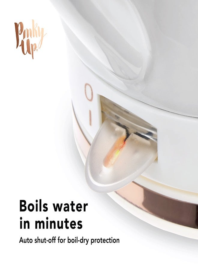 Pinky Up Pink Up Noelle Electric Tea Kettle, Gooseneck Kettle, Hot Water Dispenser, Pour Over Coffee, Automatic shut off, Cordless, Electric Teapot, 1.5L, Ceramic, Grey - Image 3