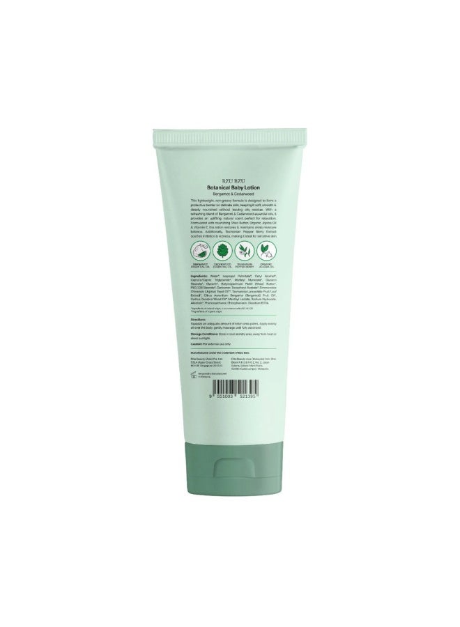 BZU BZÜ BZU BZU Botanical Baby Lotion 200ml | Moisturizing & Nourishing Baby Body Lotion for Newborns and Sensitive Skin | With Shea Butter, Organic Jojoba Oil, Vitamin E & Tasmanian Pepper Berry | Non-Greasy Baby Skincare - Image 2