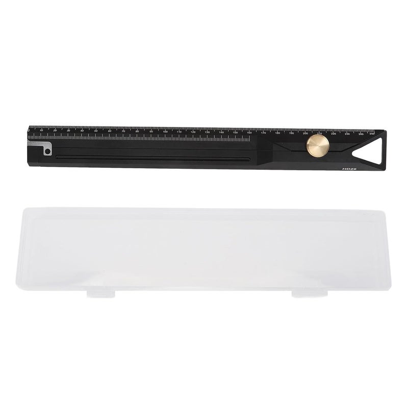 25cm Aluminum Alloy T Square Ruler High Accuracy Durable for Woodworking Drafting - Image 2