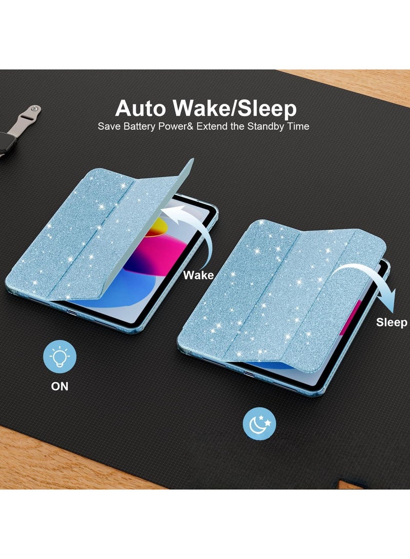 عام غلاف أكريليك براق متوافق مع iPad mini 6/7، غطاء لوحي مقاوم للصدمات بتصميم TPU مضاد للانحناء، غطاء واقي شفاف ملون براق - Image 4