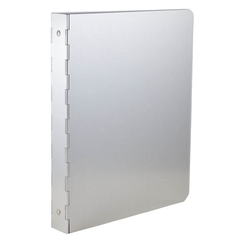JAM PAPER Aluminium 1 inch Binders - Silver 3 Ring Aluminum Binder - Sold Individually - Image 1