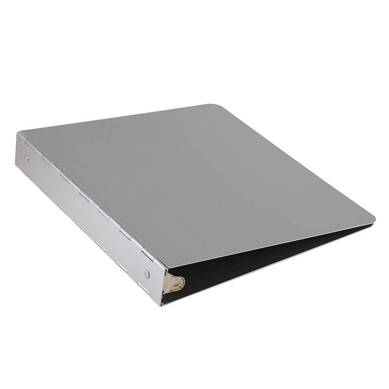 JAM PAPER Aluminium 1 inch Binders - Silver 3 Ring Aluminum Binder - Sold Individually - Image 2