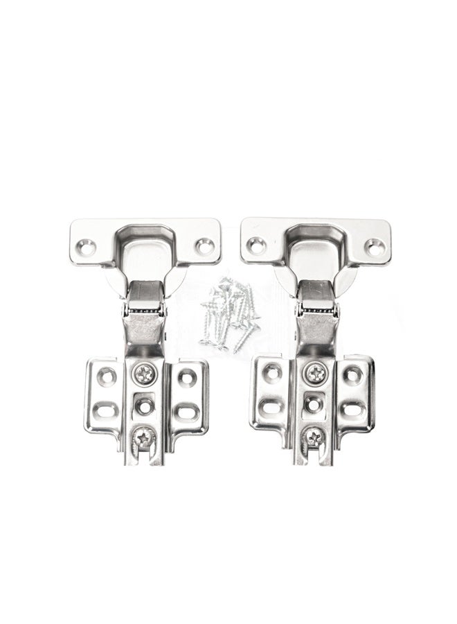 LAWAZIM 2-Piece Cabinet Hinges - Soft Close Full Overlay Cabinet Hinges, Removable and Adjustable with Screws, Straight Cup 105° Opening - Ideal for Kitchen, Bathroom, and Cabinet Furniture Doors - Image 2