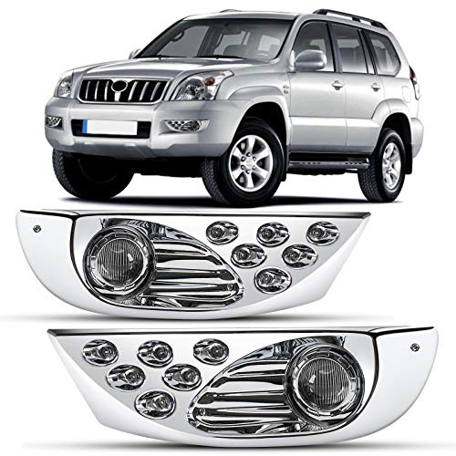 DLAA Fog Lights LED & Halogen Compatible with Toyota Land Cruiser/Prado FJ120 2003-2009 Fog Lamps - Image 1