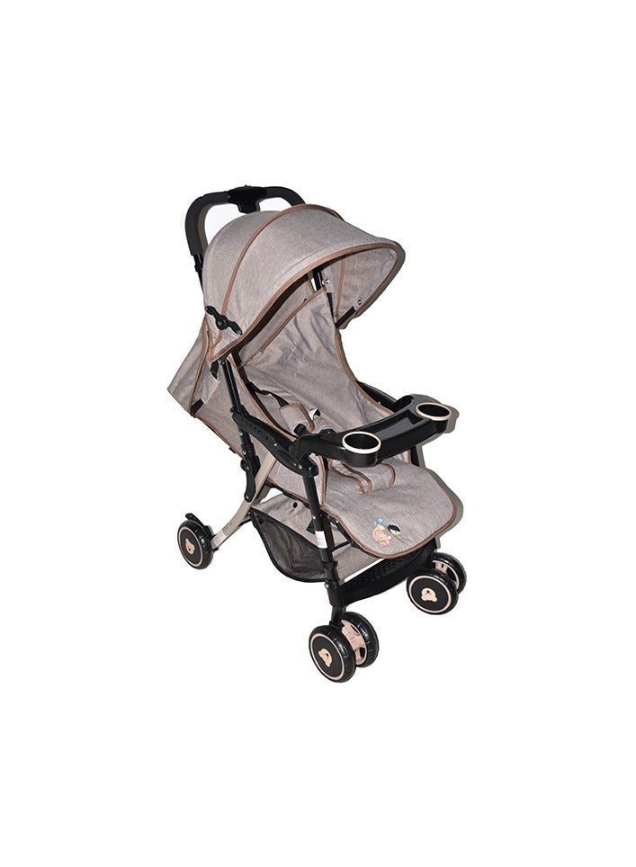 KIKO COMFORTABLE STROLLER 6 WHEELS  ( 0 M+ )-Beige