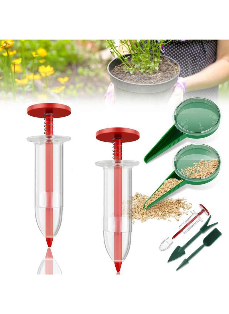 CMGTYYD 6pcs Seed Dispenser for Small Seeds Mini Sowing Manual Handhold Seedlings Dibber, Transplanter, Widger Set Garden Tool Sets Professional Reusable Hand Spreader  - Image 1