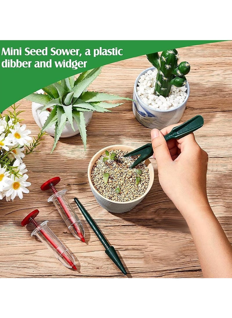 6pcs Seed Dispenser for Small Seeds Mini Sowing Manual Handhold Seedlings Dibber, Transplanter, Widger Set Garden Tool Sets Professional Reusable Hand Spreader