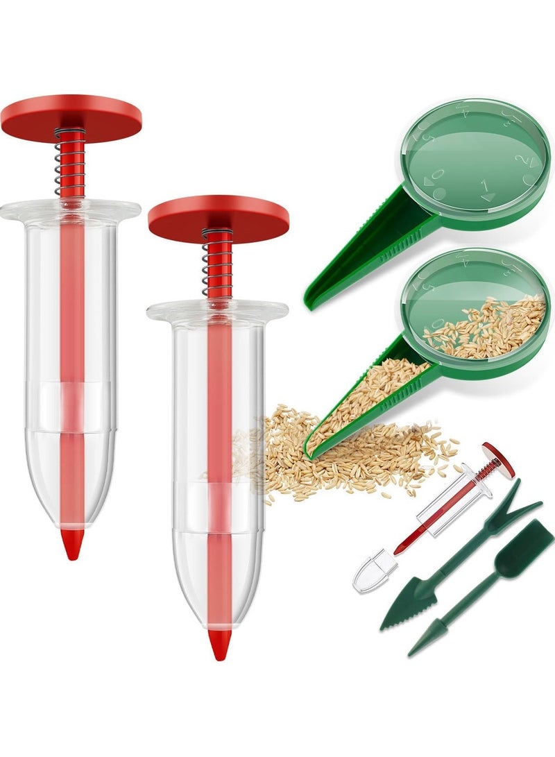 CMGTYYD. 6PCS موزع البذور مصغرة البذور ناشر البذور الصغيرة زراعة أداة الشتلات زراعة للبذور الصغيرة الشتلات اليدوية ديبر وويدج مجموعة قابلة لإعادة الاستخدام اليدوية الصغيرة زراعة أداة لخليص الجزر (الأحمر) - Image 1