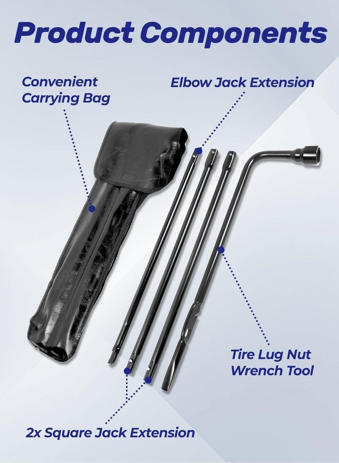 Xongjojo Spare Tire Tool Kit with Spare Tire Jack Handle and Wheel Lug Wrench Compatible with 1999-2019 Silverado Tahoe Avalanche Suburban Sierra Yukon 2002-2018 Escalade Spare Tire Removal Tool Kit - Image 5