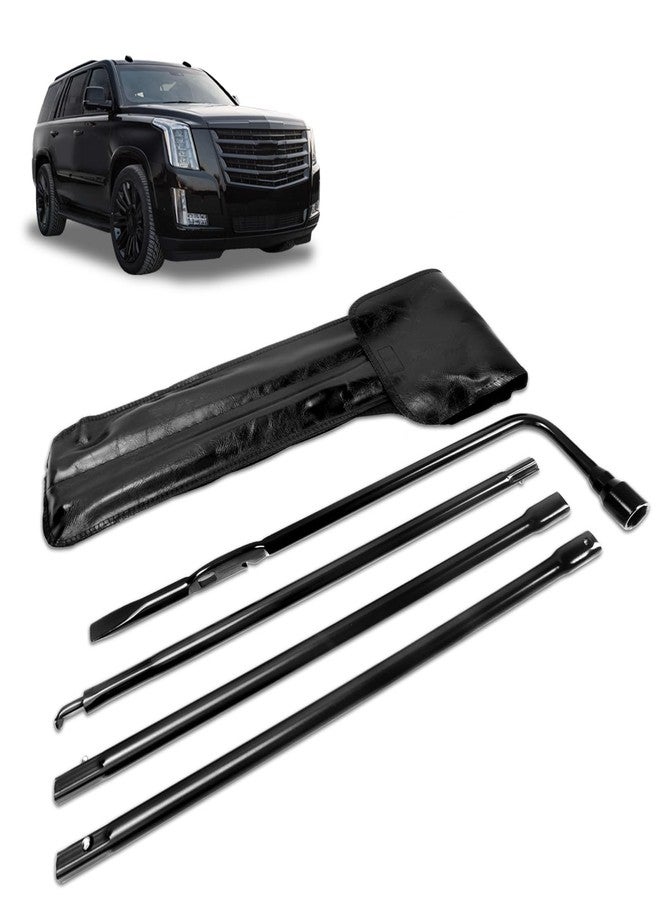 Xongjojo Spare Tire Tool Kit with Spare Tire Jack Handle and Wheel Lug Wrench Compatible with 1999-2019 Silverado Tahoe Avalanche Suburban Sierra Yukon 2002-2018 Escalade Spare Tire Removal Tool Kit - Image 1