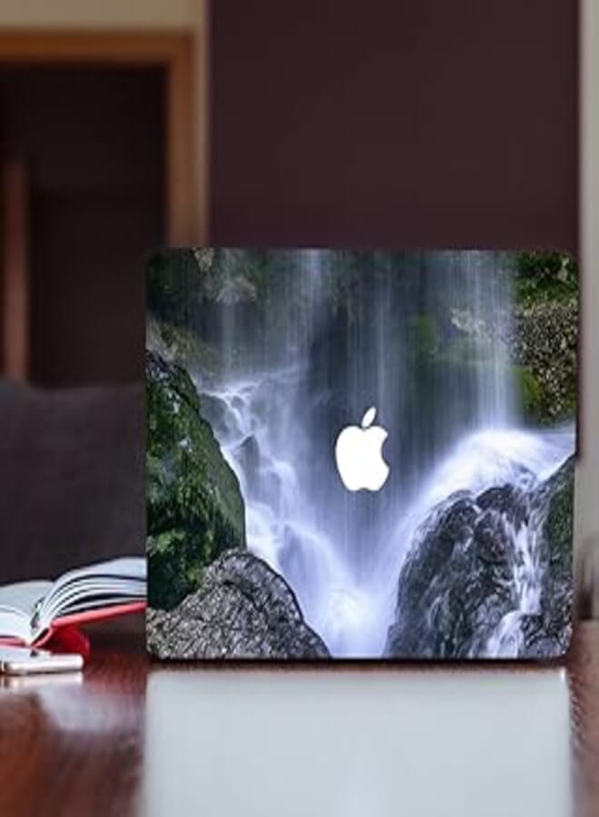 Generic Mini MacBook Decal with Luminous Apple Icon 33x23 Inch, Removable Mini MacBook Decal, Exterior Protective Sticker, Multi Color - 6221243350224 