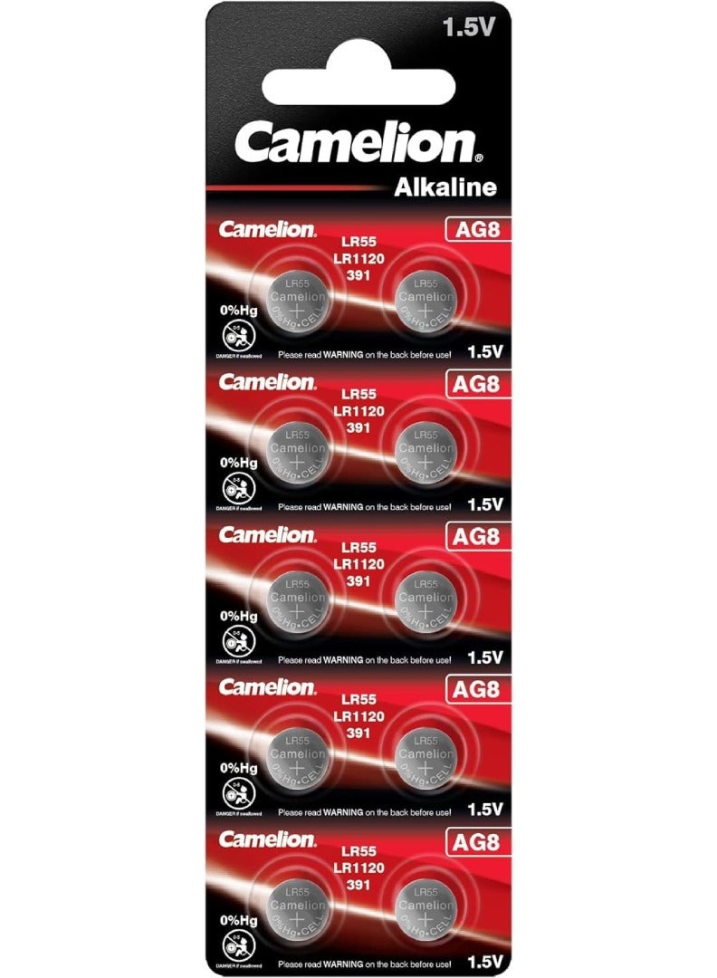 Camelion Camelion AG8/LR55/LR1121/391 Alkaline Button Cell Batteries 360 Packs - Image 1